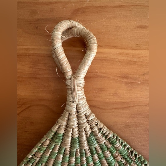 Woven African Fan, Tribal, Boho Home Decor, Wall Hanging - Picture 3 of 8